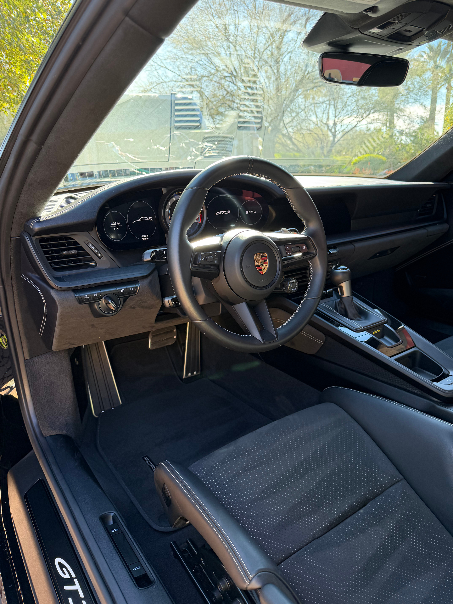 Porsche GT3 interior detailed by Mobile Detailing Glendale
